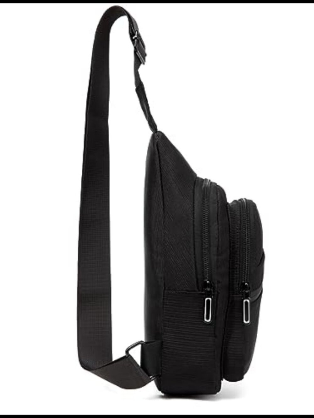 Lightweight Water Resistant Nylon Crossbody Sling Bag Travel Hiking Daypack - Picture 4 of 6